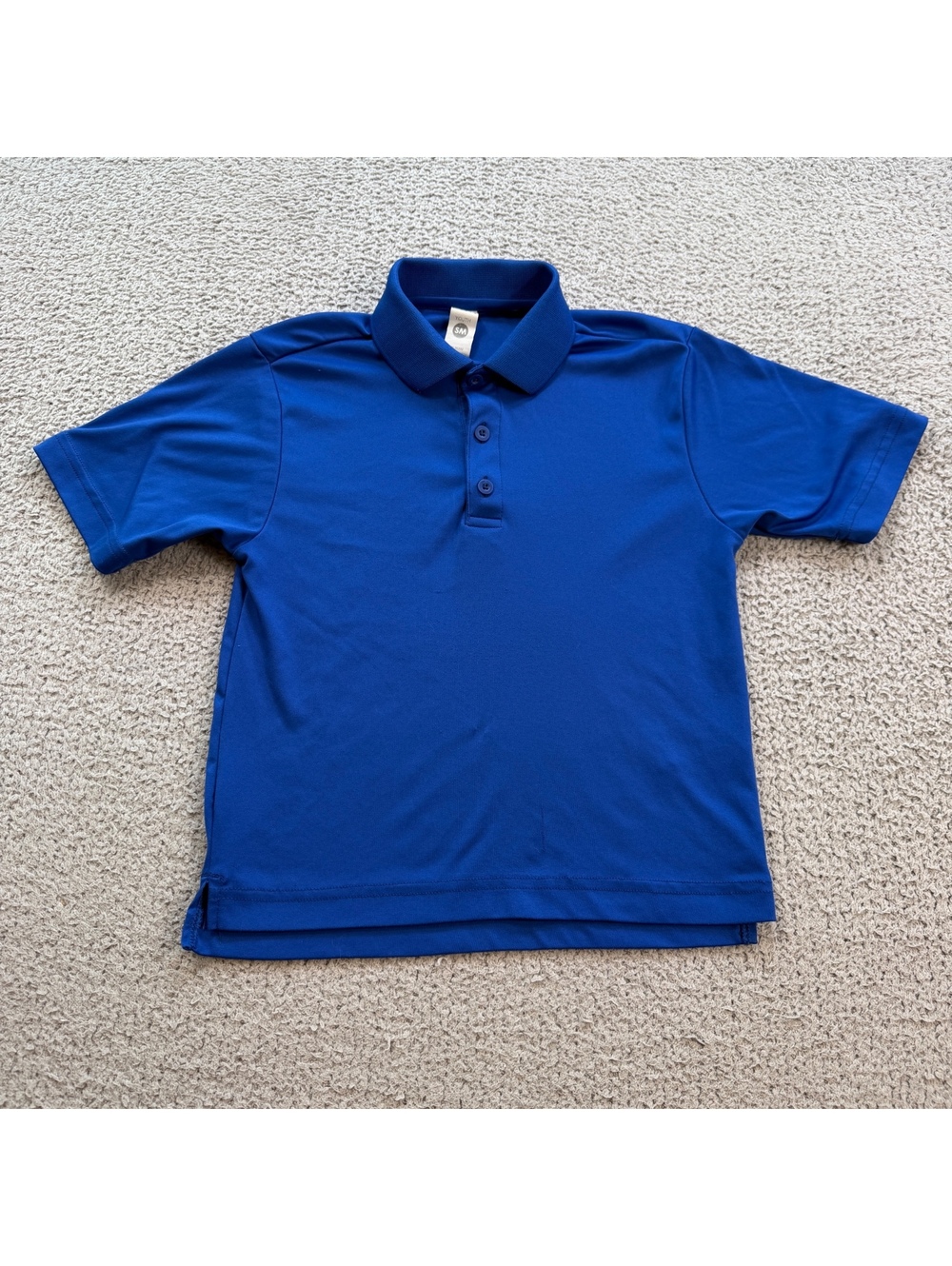 BAW Athletic Wear Youth S/M Royal Blue Performance Polo Shirt